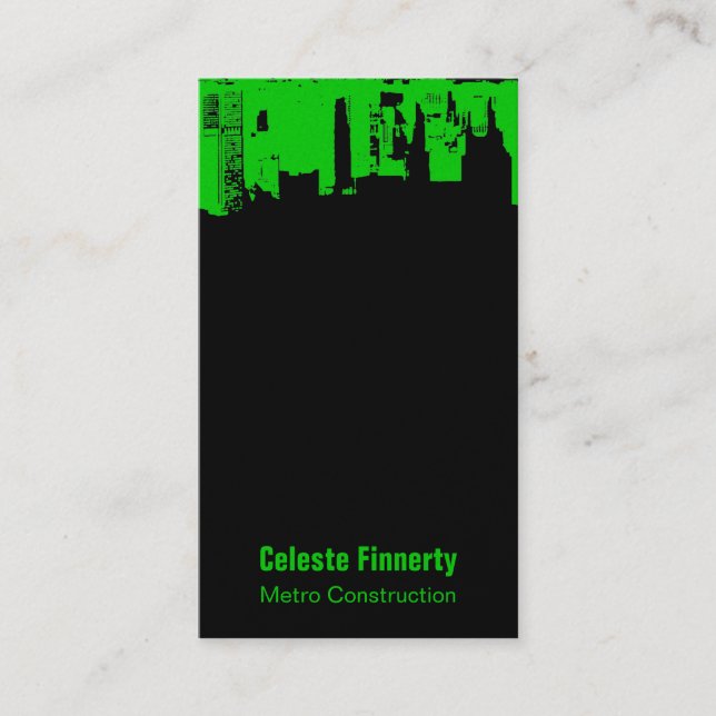 Carte De Visite À l'envers Downtown Minuit Evergreen (Devant)