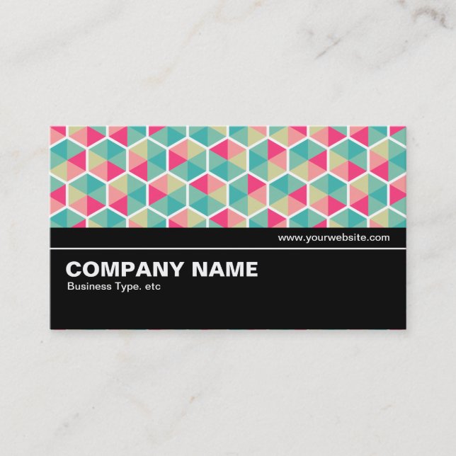 Carte De Visite À mi-chemin V2 - Motif Hexagonal 02 (Devant)