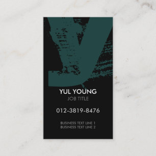 Carte de visite à monogramme lettre Y