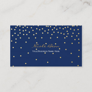Carte de visite à points de confettis en feuille d