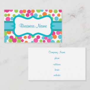 Carte de visite à pois brillants
