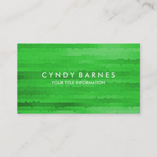 Carte de visite à rayures vertes (Devant)