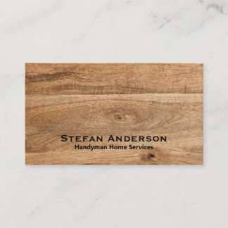 Carte de visite à texture bois
