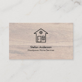 Carte de visite à texture bois