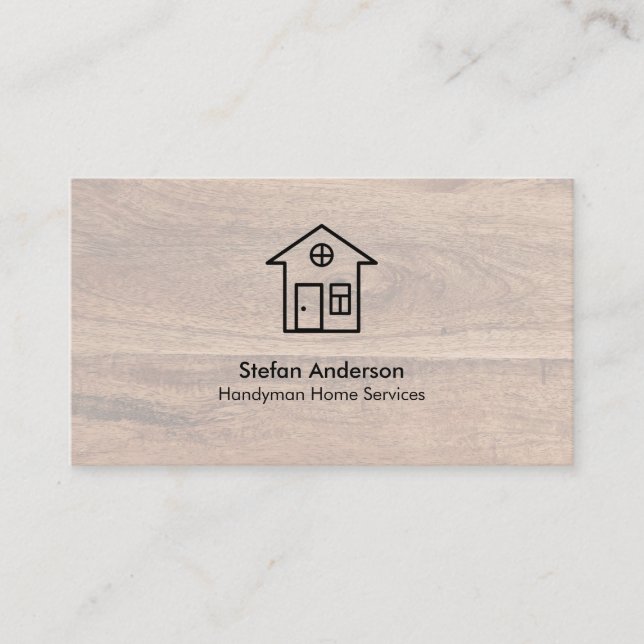 Carte de visite à texture bois (Devant)