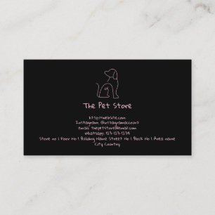 Carte de visite à thème pour animaux de compagni