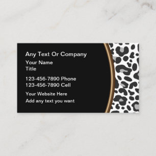Carte de visite à thème tendance Leopard Motif d
