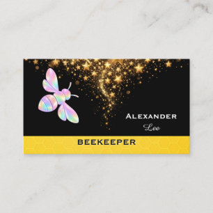 Carte de visite Abeille à miel Confetti Doré