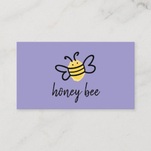 Carte De Visite Abeille à miel simple pourpre