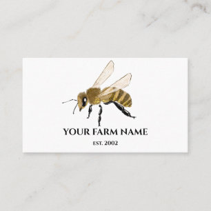 Carte De Visite Abeille Apiariste Ferme d'abeilles Honeycomb Sq