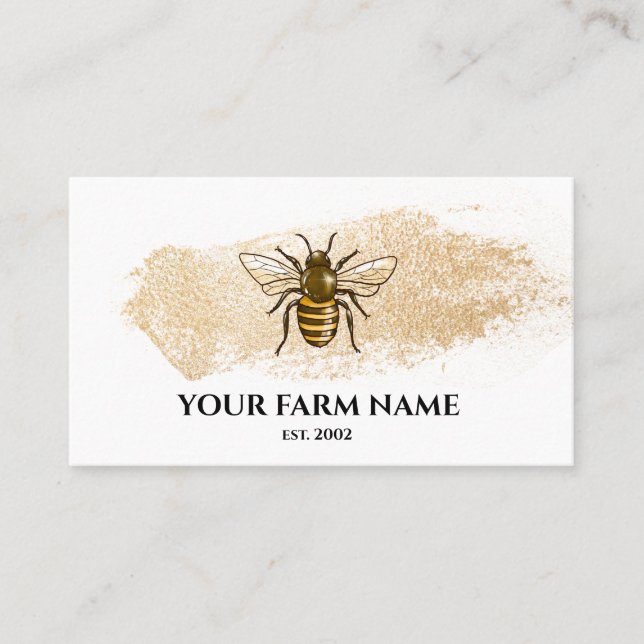 Carte De Visite Abeille apiculteur Apiariste abeilles Honeycomb (Devant)