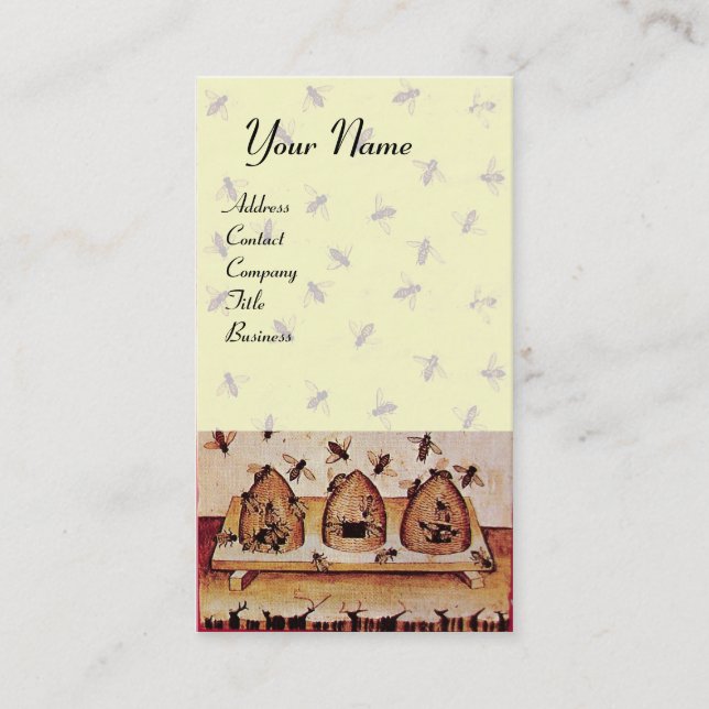 CARTE DE VISITE ABEILLE, APICULTURE, APICULTEUR (Devant)