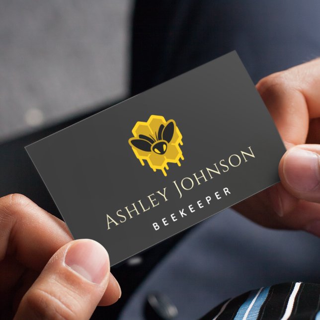 Carte De Visite Abeille de miel déchiqueteuse Abeille de miel Élég (Créateur téléchargé)
