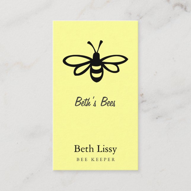 Carte De Visite Abeille [noir] (Devant)