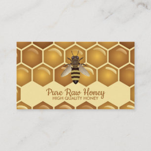 Carte De Visite Abeille sur le logo d'apiculteur de ruches