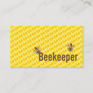 Carte De Visite Abeilles de miel d'apiculteur professionnelles