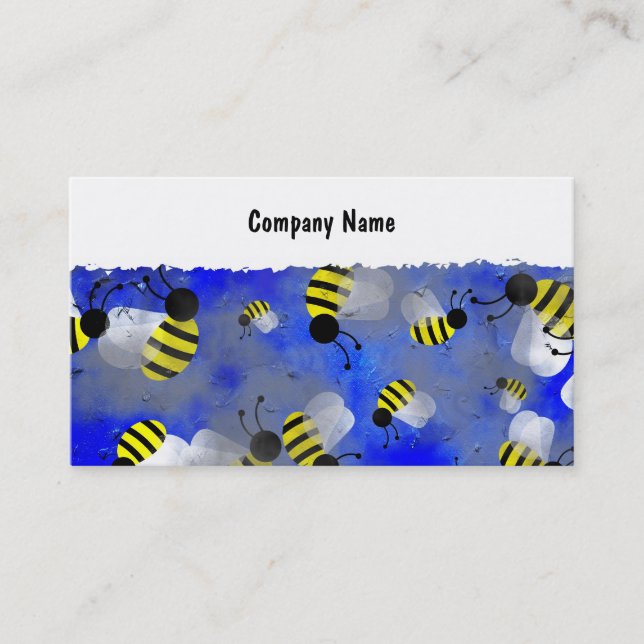 Carte De Visite Abeilles grunges (Devant)