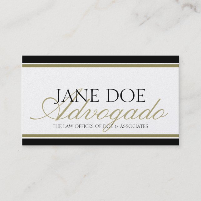 Carte De Visite Abogado Advogado (Devant)