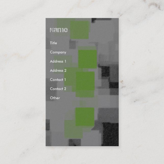 Carte De Visite Abrégé sur géométrique "vision nocturne" (Devant)