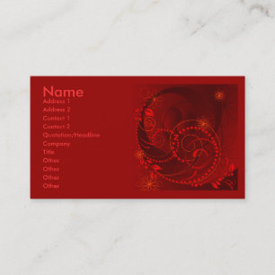 Carte De Visite abrégé sur rouge