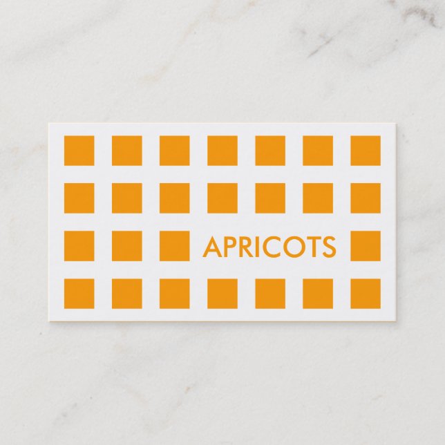 Carte De Visite ABRICOTS (carrés de mod) (Devant)