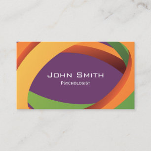 Carte De Visite Abstract Curves Psychologist Business Card
