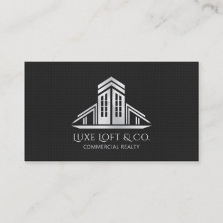 Carte De Visite Abstract Real Estate Logo | Carbon Fiber