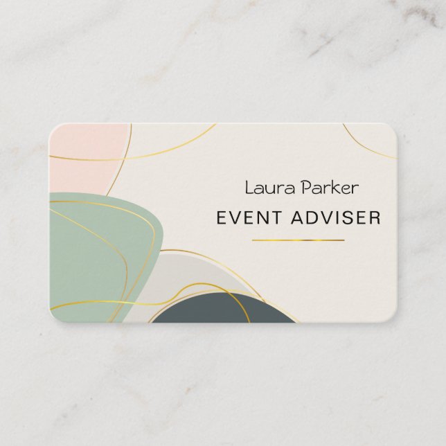 Carte De Visite Abstract Simple Modern Subtle Minimal  (Devant)