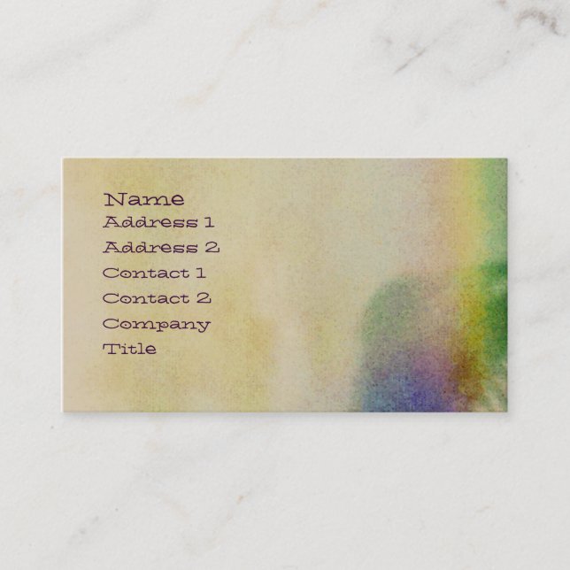 Carte De Visite Abstrait (Devant)
