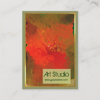 Carte de visite Abstrait de la Flore rouge