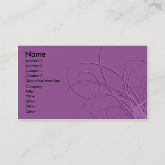 Carte de visite abstrait de pourpre