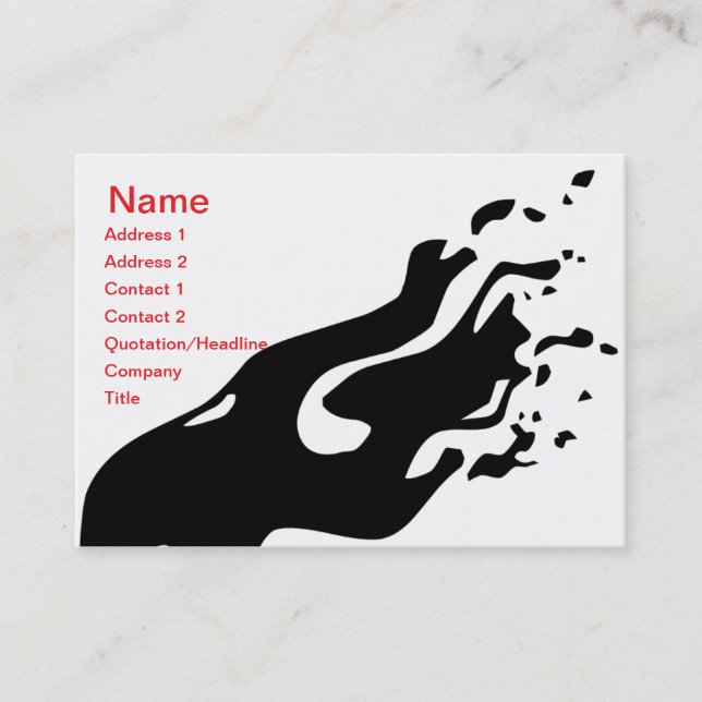 Carte De Visite Abstrait d'encre - Chubby (Devant)