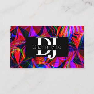 Carte De Visite Abstrait DJ Music Producer Night Club