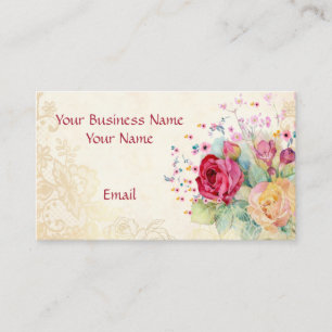 Carte De Visite Abstrait effet glam rose et or texture