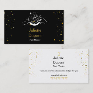 Carte De Visite Abstrait élégant manicuriste motif profession bus