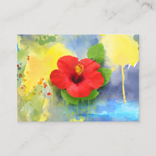 Carte De Visite Abstrait Hibiscus Flower Professional