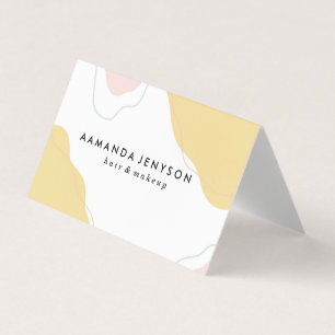 Carte De Visite Abstrait jaune moderne