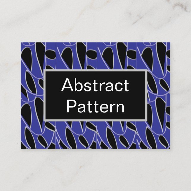 Carte De Visite Abstrait moderne violet noir (Devant)