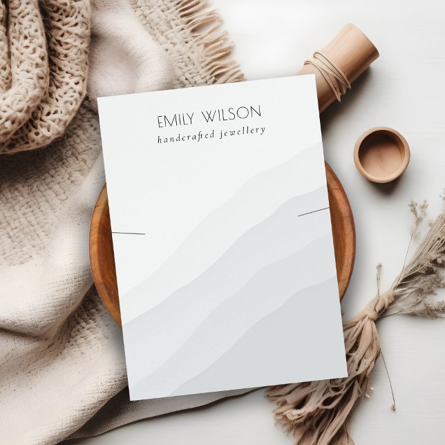 Carte De Visite Abstrait noir blanc Waves Collier (Créateur téléchargé)