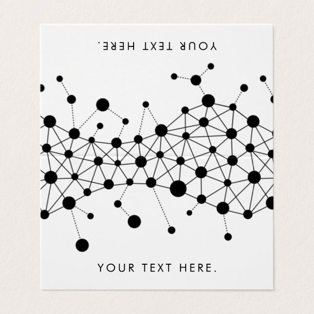 Carte De Visite Abstrait noir et blanc et motif de points (Extérieur déplié)
