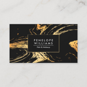 Carte De Visite Abstrait noir et or