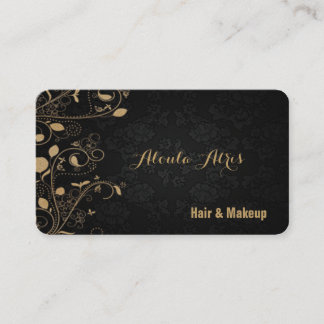 Carte De Visite Abstrait or jaune moderne