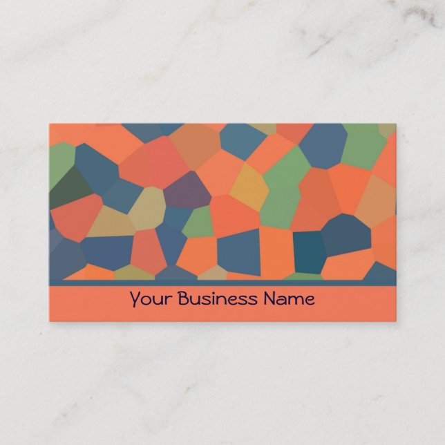 Carte de visite Abstrait orange, bleu, vert (Devant)