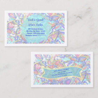 Carte De Visite Abstrait Pastel Floral Design personnalisable