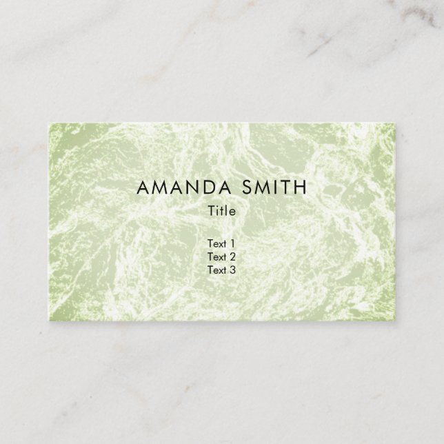 Carte de visite Abstrait Pastel Light Green (Devant)