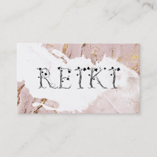 Carte De Visite *~* Abstrait Rose Peinture Or Trucs REIKI Ivy
