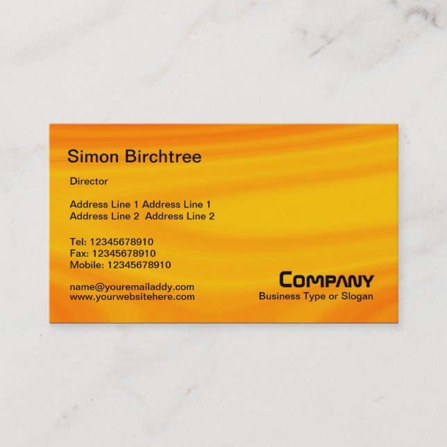 Carte De Visite Abstrait - Situation Orange (Devant)