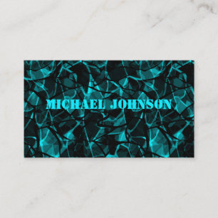 Carte De Visite Abstrait, turquoise, créatif