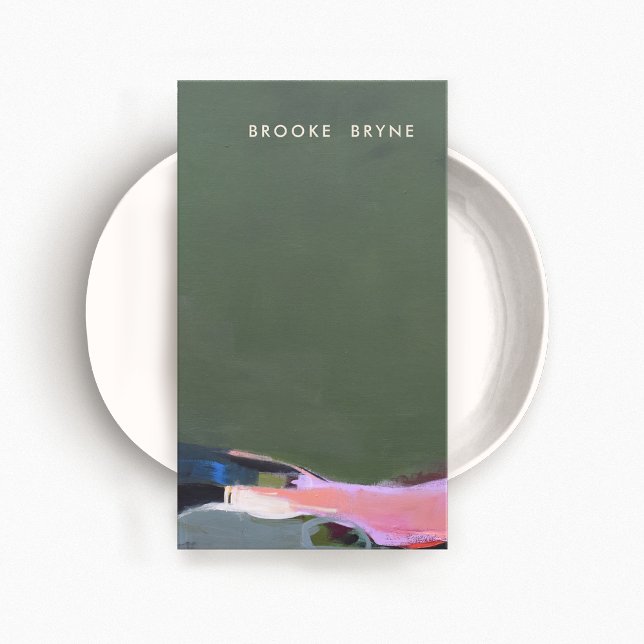 Carte De Visite Abstrait vert artistique (artistic green 
abstract art business cards)