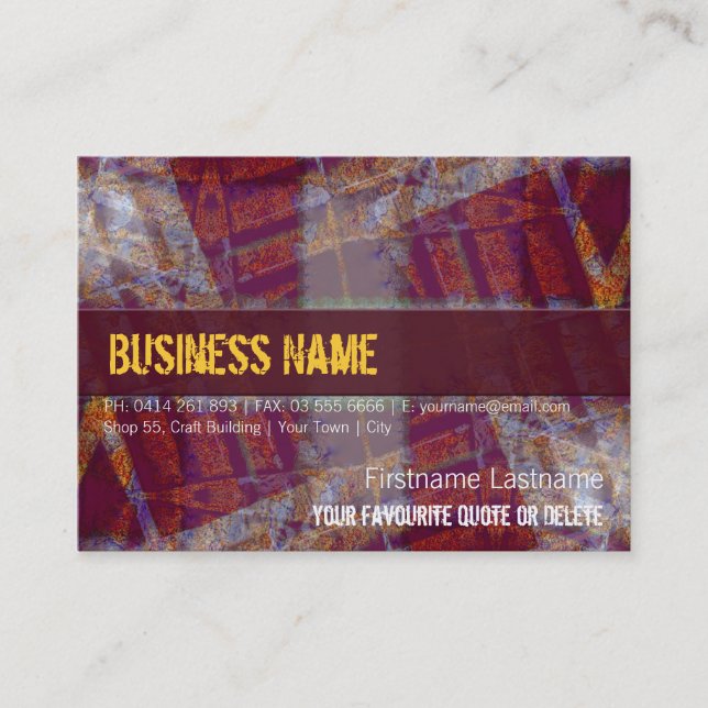 Carte de visite abstraite Grunge BiG (Devant)